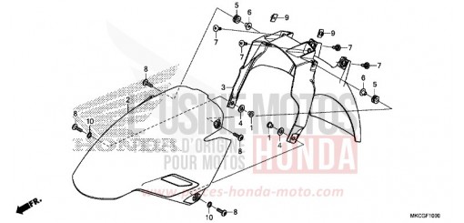 FRONT FENDER GL1800DAL de 2020